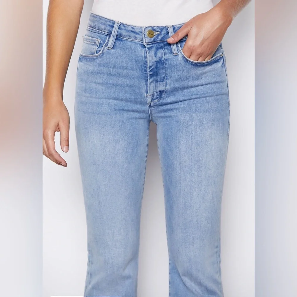 Frame Denim Le One Crop Mini Boot in Caspio Wash, size 1 (25-29) - Picture 4 of 12